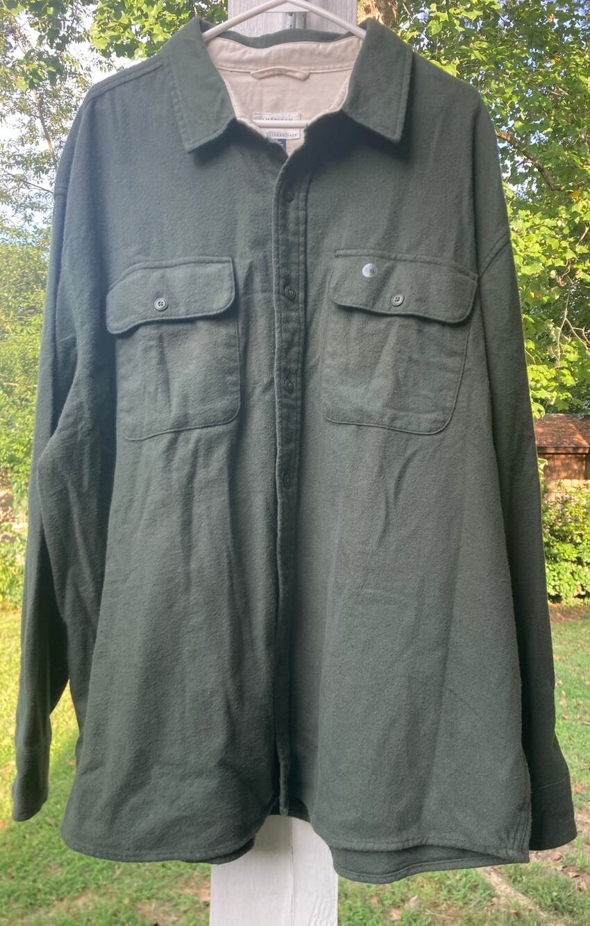 American Eagle -Minimal Cabincore Heavy Duty Soft Thick Brushed Flannel-XXL